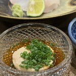 東桜 瑞穂 - あん肝をソースにクエいただきます