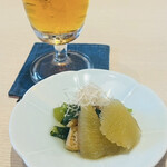 鮨 はやたか - 数の子と小松菜煮浸し♡