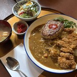 味納 - カツカレー＋ハンバーグ