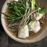 SUBA VS - 秋田県産三関せりと揚げ餅蕎麦