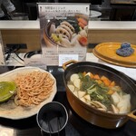 NARITA BOLD KITCHEN - 左　千葉県産蓮根のフリット　右　冬野菜のミジョテ（フランスの煮込み料理）