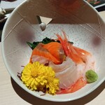 月と灯 - お造り3種盛り合わせ