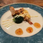 会員制 鉄板DINING 莢 - 丁寧に焼いてあってエビ丸々全部美味しく食べられました♪