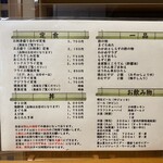 魚佐 - メニュー