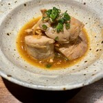 酒と肴 ててて - 冷えて出来合いじゃない熱々作りたてアン肝の生姜煮