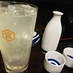 ウミネコ - 日本酒飛露喜とかぼすサワー\(//∇//)\