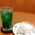 カフェメディオ - ドリンク写真:別盛り♡大きなアイスクリームが嬉しい♡クリームソーダ♫