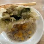 しょうがラーメン 七の庫 - 餃子の中身も具沢山でした！