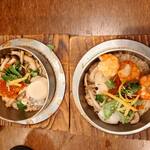 釜めし菜時記 さき亭 - 鯛三色釜めしと海老三色釜めし