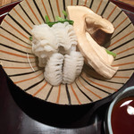 日本料理 とくを - ハモと松茸の湯引き 2014.11