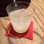 日本料理 とくを - 柚子酒ロック。相方お気に入りでおかわりしていました。2014.11