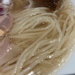 鯛白湯らーめん ○de▽ - 麺はストレート、太さはふつう