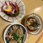 博多祇園鉄なべ - 酢だこ、酢もつ、山芋たんざく