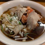 そば・うどん自家製麺 まる美 - 肉そば＋紅生姜天