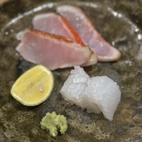 かさね - 金目鯛と紋甲烏賊のお造り