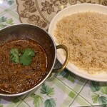 ラヒ パンジャービー･キッチン - ラヒ パンジャービー・キッチン(マトンキーマ※大辛、ブラウンライス※大盛)