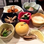 かんだ光壽 - ボリューム満点のお通し