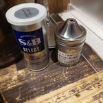 ラーメン屋 切田製麺 - 味変アイテム…。