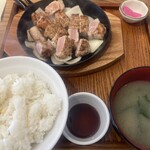 豚ステーキ十一 - 豚ステーキ定食  1200円