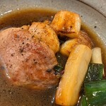 蕎麦切り かんべえ - 黒七味との相性良し