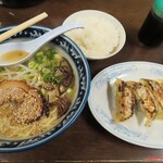 めん壱 - ラーメン餃子ごはん小セット　　1000円(税込)