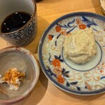 蕎麦切り かんべえ - そばがき、辛味大根とも塩とも合う