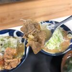 もつ乃 - 2種盛り定食(中)味噌/醤油1200円