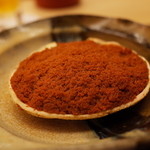 銀座 小十 - 外子で覆われた蒸しセコ蟹（セイコ蟹・香箱蟹）