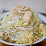 自家製麺 まさき - らーめん　300g　にんにく少し、しょうが、あぶら