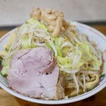 自家製麺 まさき - 料理写真:らーめん　300g　にんにく少し、しょうが、あぶら