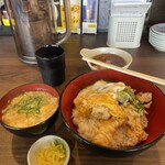 天ぷら大吉 - 料理写真:天丼大盛と玉子の味噌汁