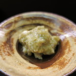 八寸 - 間人蟹の蟹味噌アップ