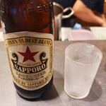 もつ焼き鈴屋 - キンキンに冷えたグラスに633。