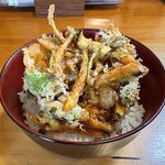 そばきり 邦や - 色彩野菜と小海老のかき揚げ丼