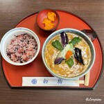 初駒 - かきたま餡かけ蕎麦と週替わりご飯のセット