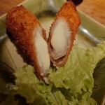 かこも - 豚バラ巻きモッツァフライ♪