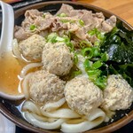 麺紡 - 鶏つくね肉うどん＋わかめ