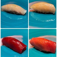 鮨 urag - ⤴︎・松川カレイ・メイタガレイ ⤵・まぐろ赤身・中とろ(血合いに近いとの事)