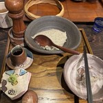 手挽きそば 一心 - 蕎麦がき、器もお洒落