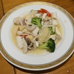 回頭 - 文甲イカと野菜の塩炒め(¥1,200)