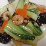 鞍山 - 海鮮三種のオイスター炒め1600円税別