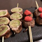 はかた野菜巻き串 こだわり酎ハイ きばくもん - 