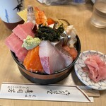 寿司芳 - 昔ながらのピンク色したガリ