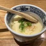 ご当地酒場 北海道八雲町 - お通しの茶碗蒸し