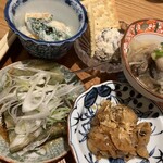 ご当地酒場 北海道八雲町 - おばんざい盛合せ