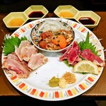 焼鳥と地酒 炭イッカ - 造盛り合わせ5種