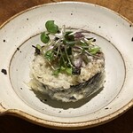 しおて - お通し（そば寿司の天ぷら）