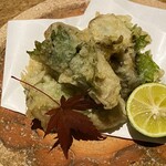 しおて - 牡蠣の大葉巻き揚げ