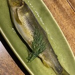 しおて - 子持ち鮎のコンフィ