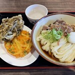 てんてこ舞 - 肉ぶっかけ大＋かき揚げ・こんぶ天
